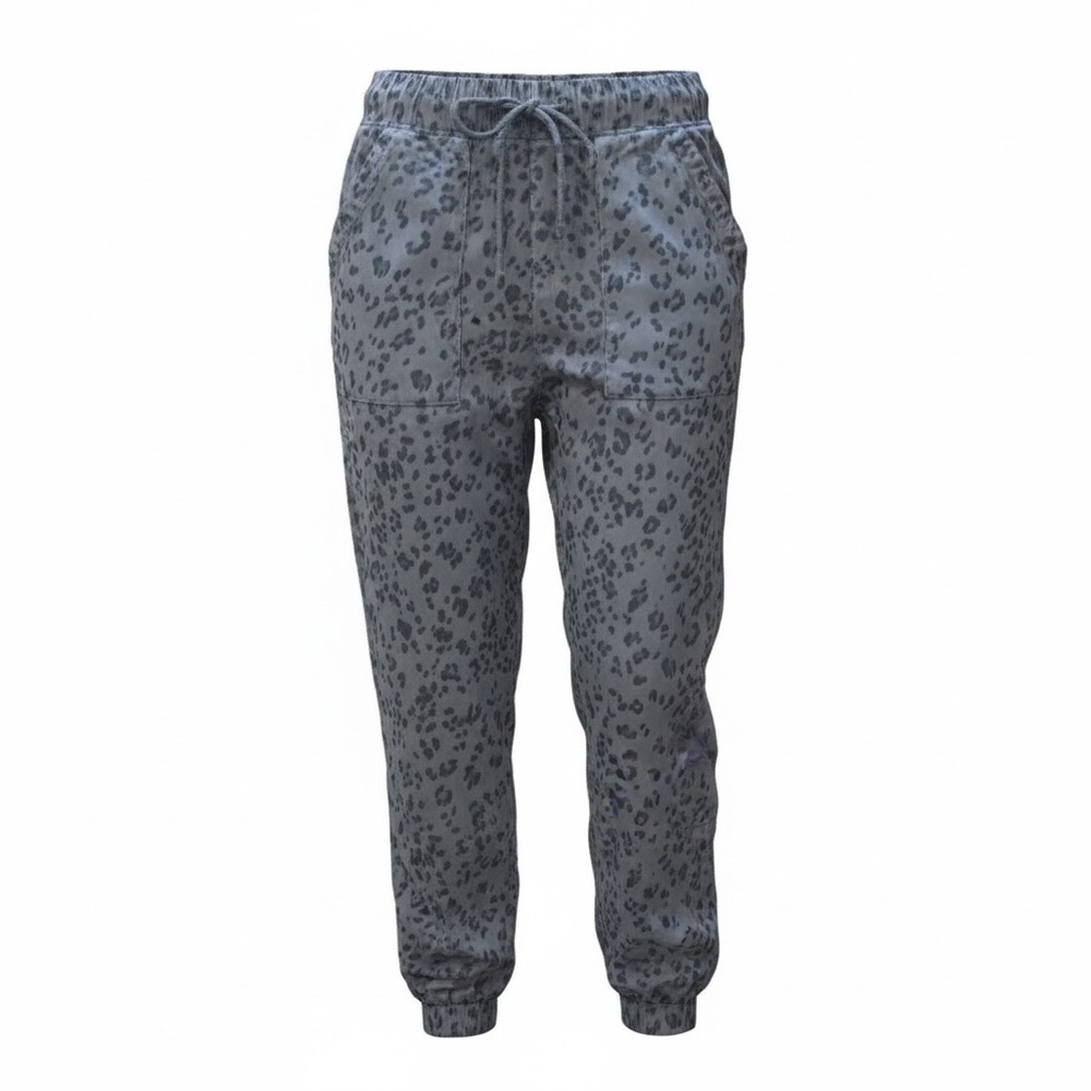 Cloth & Stone Anthropology grey leopard print joggers, XS